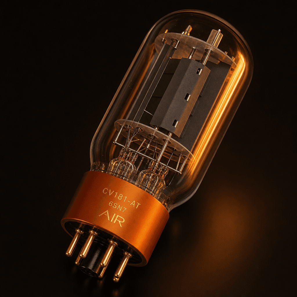 PSVANE AIR CV181-AT / 6SN7 vacuum tube macro detail