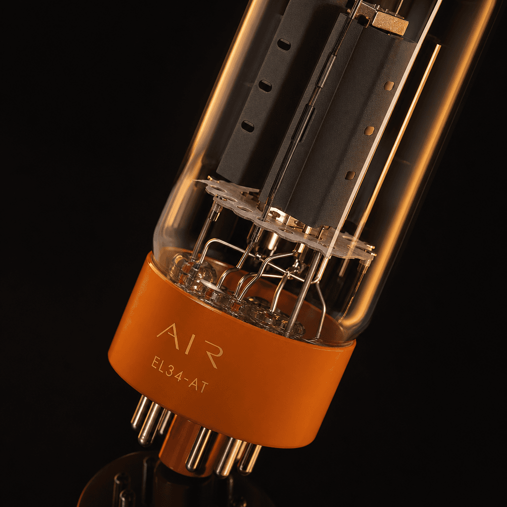 PSVANE AIR EL34-AT vacuum tube macro detail
