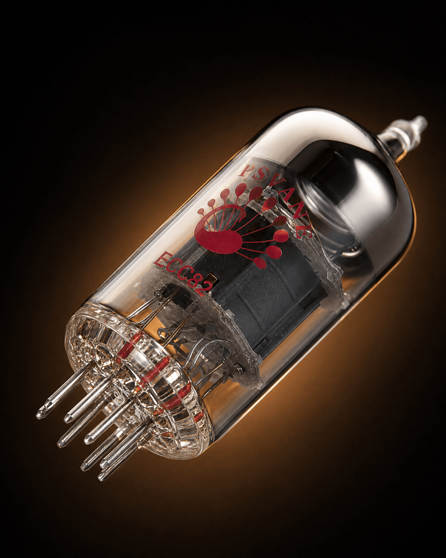 PSVANE ART TII 12AU7-S / ECC82 vacuum tube macro detail