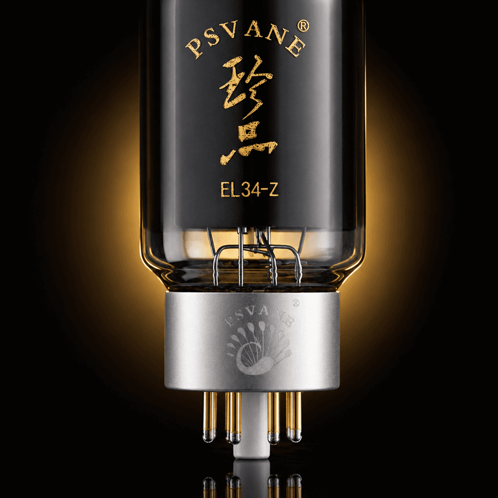 PSVANE Treasure EL34-Z base and label detail